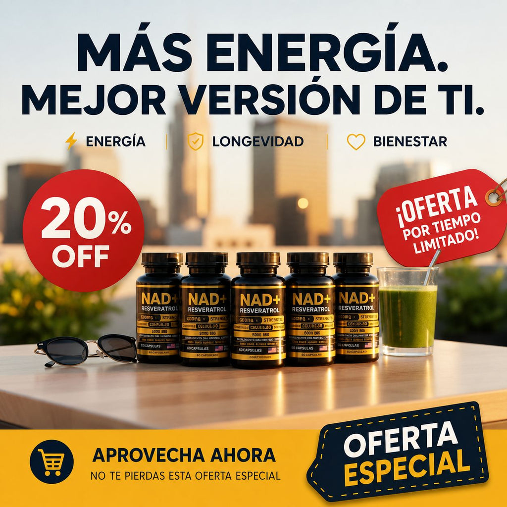 NAD + RESVERATROL AMERICANO 60 CAPSULAS