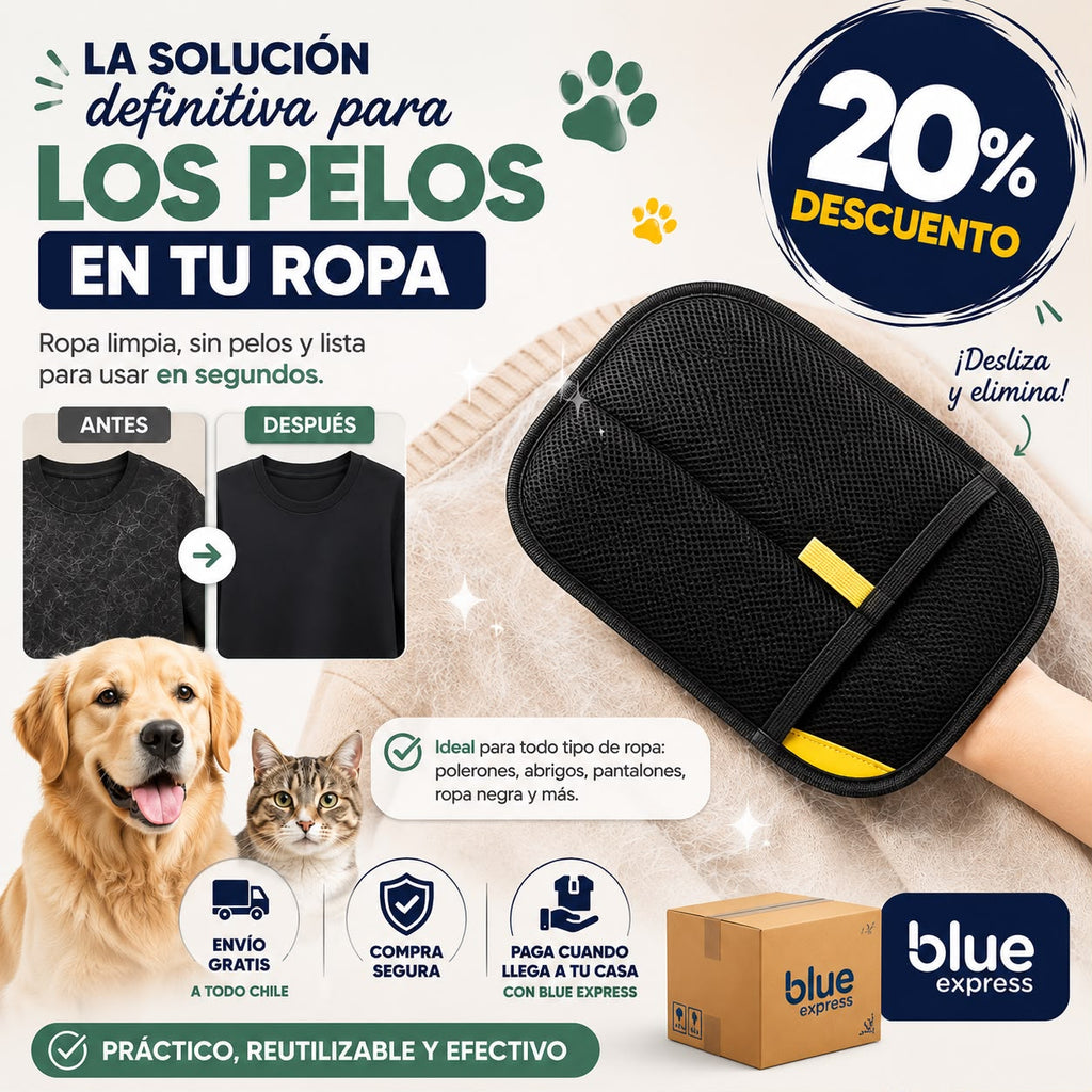 COMBO: GUANTE QUITA PELOS X 3 unidades