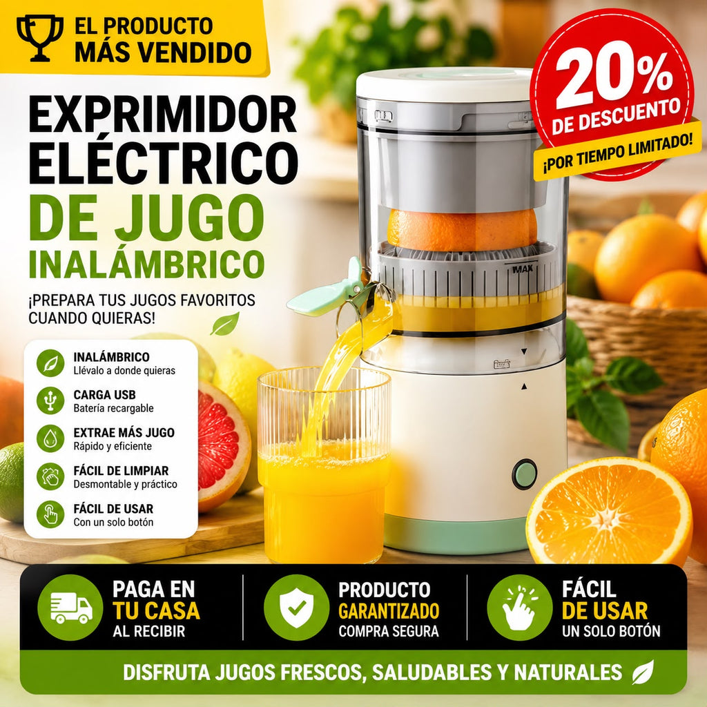 Exprimidor Eléctrico de Jugo Inalámbrico