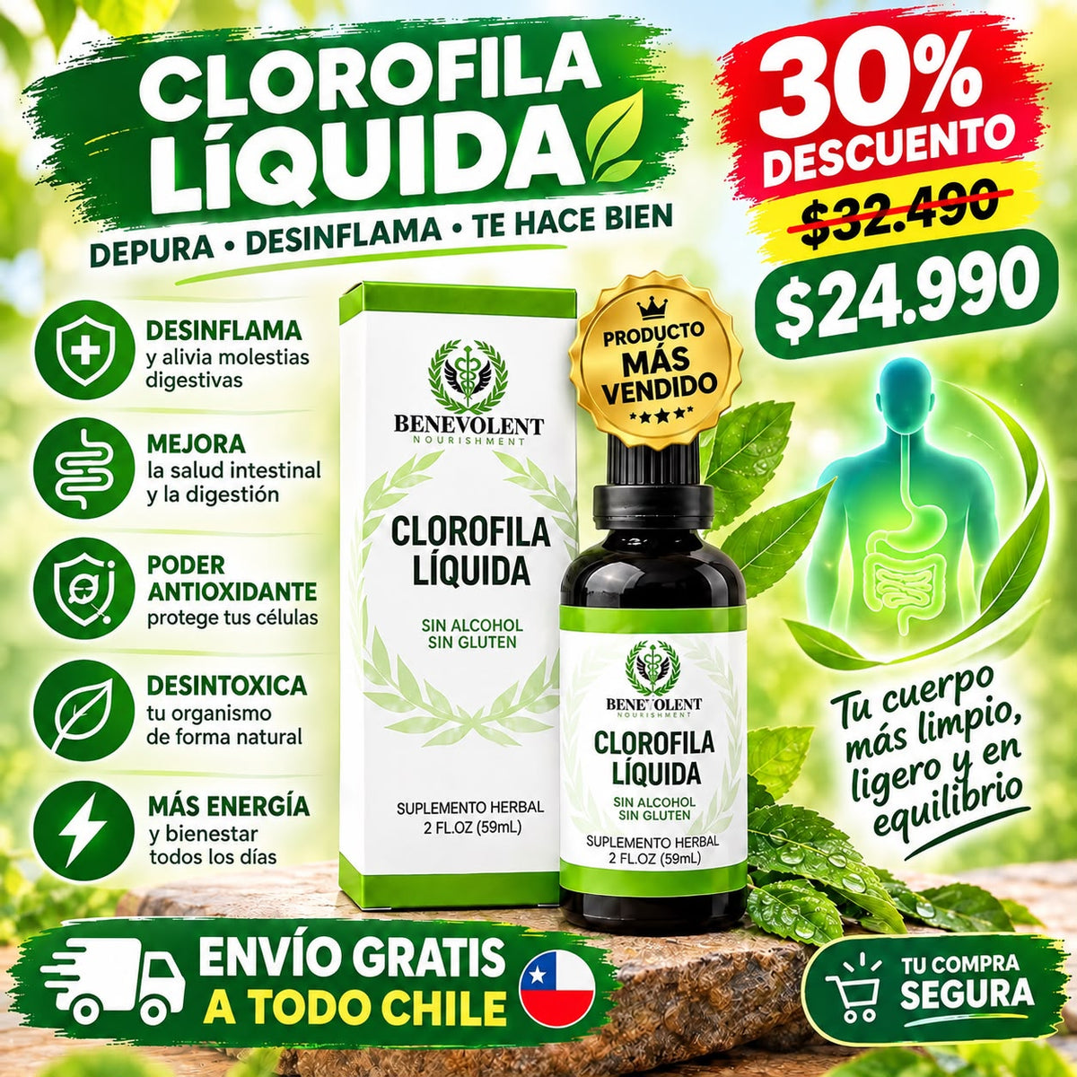 CLOROFILA BENEVOLENT X 60 ML