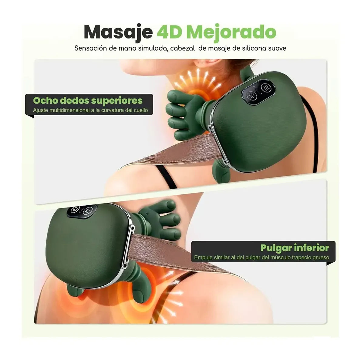 Masajeador Relajante de cuello y espalda Spa Shiatsu con calentador 30% dscto.